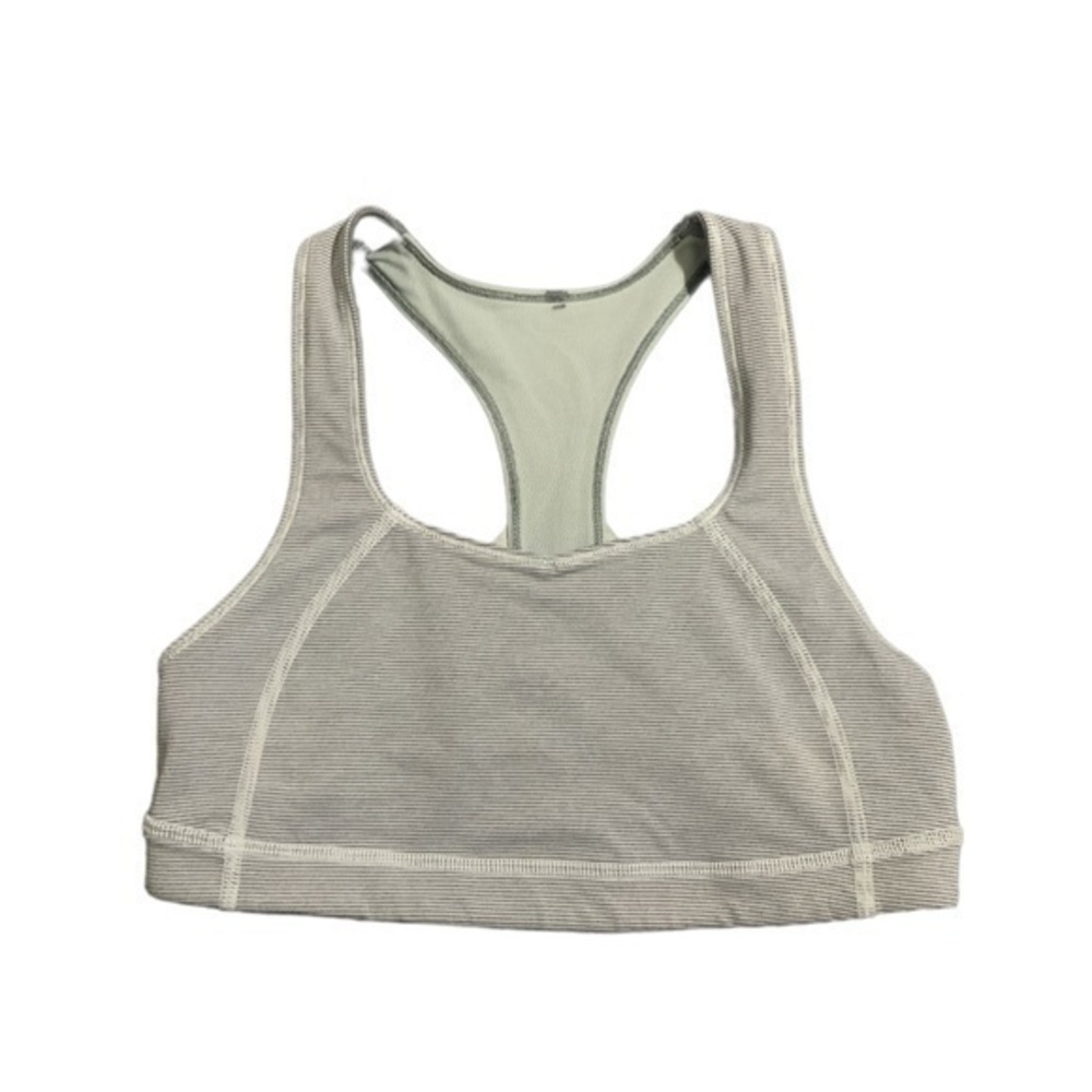 Lululemon Gray Striped Sports Bra Bralette Size XS (No SIze Tag) GUC #0861-AT